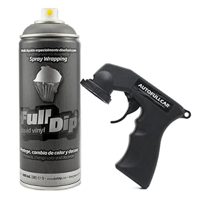 Imagen de AutoFullCar Full Dip Spray Vinilo Líquido 400 ml con Adaptador (Hyperblack)