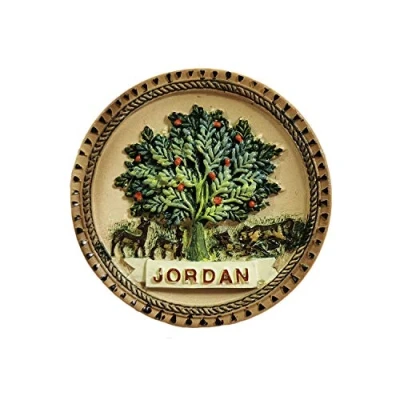 Imagen de Jordan imán 3D para nevera de resina, recuerdo viaje, hecho a mano, decoración del hogar y la cocina, Jordan, colección regalo