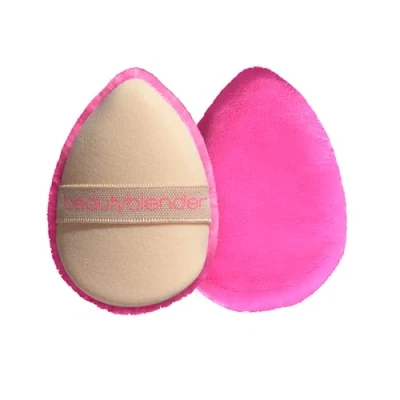 Imagen de BeautyBlender Power Pocket Puff Maquillaje Esponja Doble Funcional Lavable de Polvo Felpa Rosa, 1 Pieza