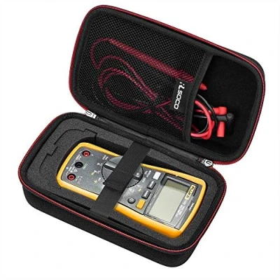 Imagen de RLSOCO Funda para Fluke Multímetro 117/116/115/113/175/177/179/87V Multímetro,Estuche Digital Crenova/KAIWEETS/AstroAI/PeakTech más (Cremallera roja)