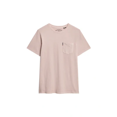 Imagen de Superdry Classic Essential Pocket Camiseta básica, Hombre, Talla: Small, Washed dusky pink