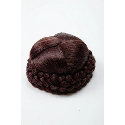 Imagen de WIG ME UP N796 2+33/35M Postizo cuidadosamente trenzado, moño con trenza, pelo moño, folclórico, mezcla caoba castaño rojizo