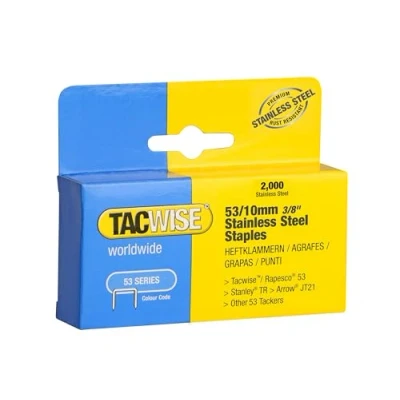 Imagen de TACWISE 1270 Grapas en Acero Inoxidable de Tipo 53/10 mm, Plateado, mm