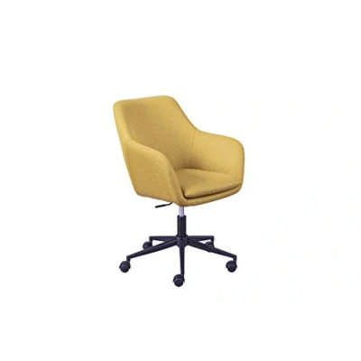 Imagen de Inter Link Silla giratoria de oficina Home Office Asiento tipo cubo Altura regulable Ruedas seguridad Workrelaxed Hasta 100 Kg aprox. Curry