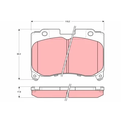 Imagen de TRW GDB3106 Juego de pastillas freno con contacto avisador desgaste TOYOTA: Celica VI Coupé, Supra IV