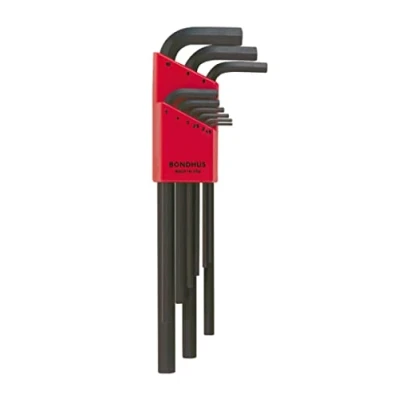 Imagen de Bondhus 12199 hexagonal punta llave Allen Set con acabado Proguard, 1,5 mm 10 mm, 9 piezas