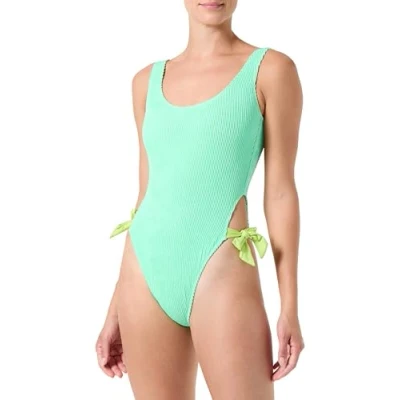 Imagen de Hurley Solid Scrunch Moderate One Piece Traje de baño una Sola Pieza, Espuma mar, S para Mujer