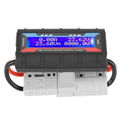 Imagen de Analizador de energía CC 0 100A medidor monitor batería 8 60V vatios voltios amperios alta precisión para automóviles Sistema solar RV(130A)