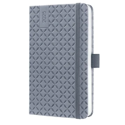 Imagen de SIGEL J5120 Jolie Agenda semanal 2025, tapa dura, 9,5 x 15 cm, 174 páginas, gris claro