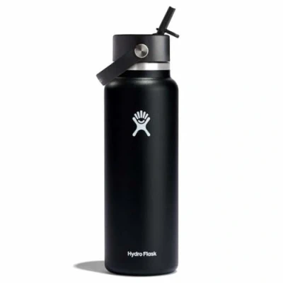 Imagen de Hydro Flask Wide Mouth Botella de Agua 1180 ml (40 oz) Acero Inoxidable con Aislamiento al Vacío y Tapa a Prueba Fugas Revestimiento en Polvo Black