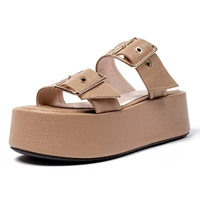 Imagen de L37 HANDMADE SHOES Beverly Hills, Sandalia Mujer, marrón, 39 EU