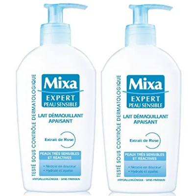 Imagen de Mixa Expert Peau Sensible Lait Démaquillant Apaisant Extrait de Rose 200 ml