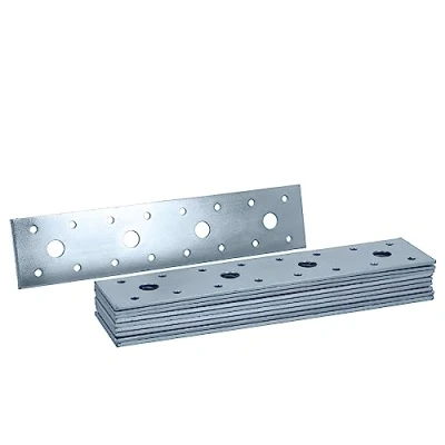 Imagen de HELPMATE 12 conectores planos de 40 x 180 mm Conector madera galvanizado y azul pasivado Placa conexión con excelente protección contra la corrosión, estable duradera Fácil montaje