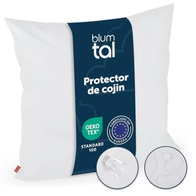 Imagen de Blumtal Set de 1 Fundas Almohada Impermeable Funda Protectora, Transpirable, Antiácaros, con Cremallera y Certificado Oeko Tex 100, 50x50 cm