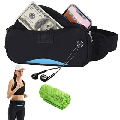 Imagen de MOLIWEN Riñoneras Mujer y Hombre, Riñonera Deportiva, Cinturón Running, Cinturon Belt para Móvil Phone Fitness Viaje o Deportes al Aire Libre Ejercicio, Ciclismo, Correr, Yoga, Senderismo