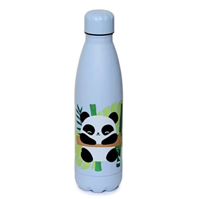 Imagen de Puckator Bouteille Isolée (Gourde) 500ml en Acier Inoxydable pour Boissons Chaudes ou Froides Pandarama Panda Termos, Tazas y jarras térmicas, Multicolor, único