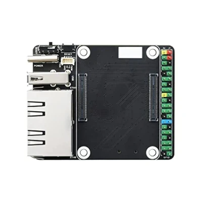 Imagen de Mini Dual Gigabit Ethernet Base Board for Raspberry Pi Compute Module 4 (CM4 no incluido), conector RJ45, cabezal GPIO de 40 pines