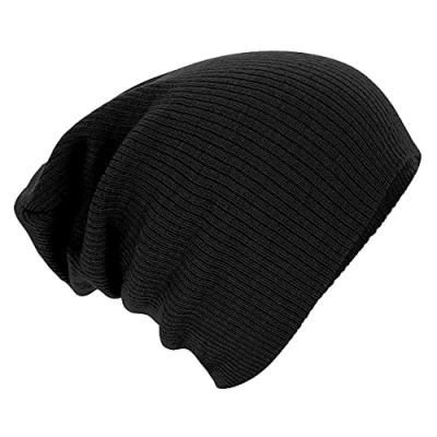 Imagen de Beechfield B461.blk Slouch, Gorro De Punto Unisex Adulto, Negro (Black), Talla Única