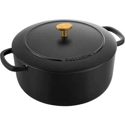 Imagen de BALLARINI Bellamonte Cacerola para asar, horno holandés, hierro fundido esmaltado, redondo, 20 cm, 2,5 L, color blanco marfil