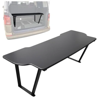 Imagen de CHROMEMASTER Compatible con VW T6 2015 2019 Multivan Cama Plegable para Coche, Extensión de la Multiflexboard Caravana, Camping, Estantería, Mesa Accesorio Caravana