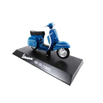 Imagen de OPO 10 Colección Scooter en Miniatura 1/18 Compatible con Piaggio Vespa 180SS Azul 1965 Ves0015