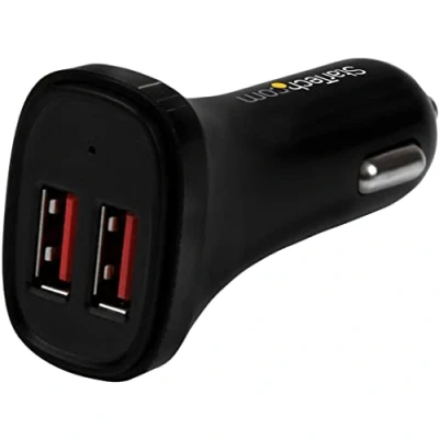 Imagen de Startech Cargador De Coche Usb Dos Puertos 24w / 4,8a Negro