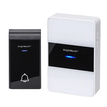 Imagen de Aigostar Ring DC timbre inalámbrico para Puerta，Exterior IP44 impermeable, a pilas,de Puerta con Indicadores LED, 36 Melodías， 1 Receptores y Transmisor
