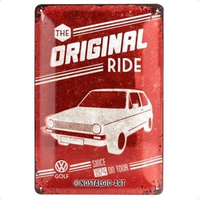 Imagen de Nostalgic Art Cartel de Chapa 20x30 cm VW Golf The Original Ride