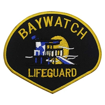 Imagen de parche con logotipo de Baywatch para planchar o coser en bordado ropa, camisas, jeans, etc