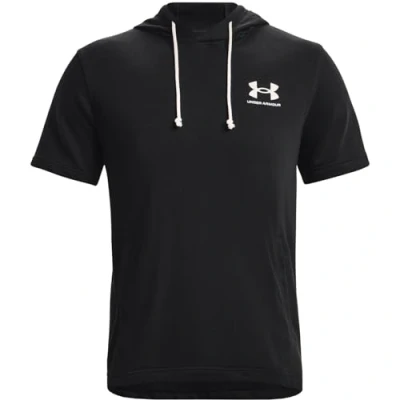 Imagen de Under Armour Rival Terry LC SS HD Camiseta estampada, Hombre, Talla: Large, Black