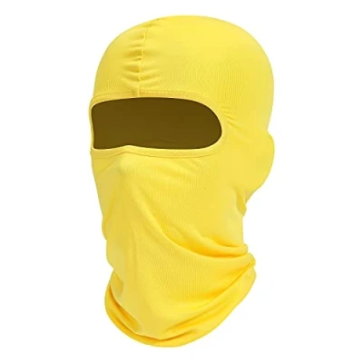 Imagen de fuinloth Máscara de pasamontañas, bufanda verano para el cuello, protector UV, esquí motocicleta hombre y mujer Amarillo, Talla única