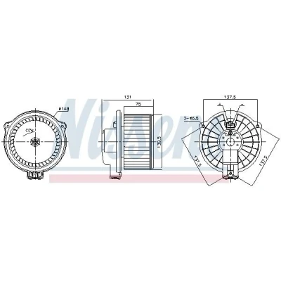 Imagen de NISSENS 87717 Ventilador de Calefacción sin controlador incorporado
