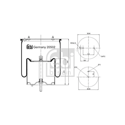 Imagen de FEBI BILSTEIN 20502 Fuelle, suspensión neumática