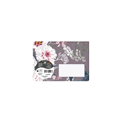 Imagen de Clairefontaine 55032C Paquete de 20 sobres impresos con borla, formato C6, 11,4 x 16,2 cm, 120 g, color violina, tema Botanic Garden Invitaciones y Efectos Gama Pollen