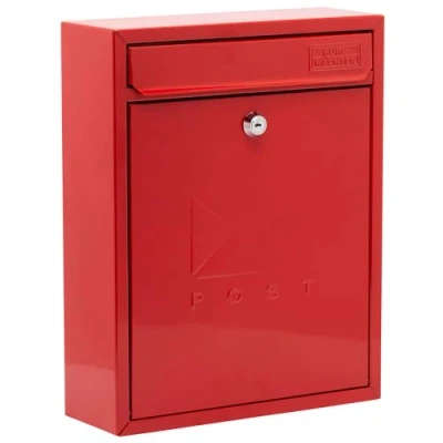 Imagen de Burg Wächter MB05R Buzón de Acero galvanizado para Montaje en Pared, Pillarbox Red, 26x33x9cm