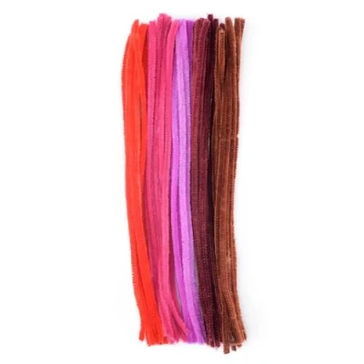 Imagen de Vaessen Creative 1601 002 Pfeifenreiniger Zum Basteln und Dekorieren, Cheniulle, Rot, 30 x 0,8 0,1 cm, Fibra sintética, Rojo, 0.8 0.1 50