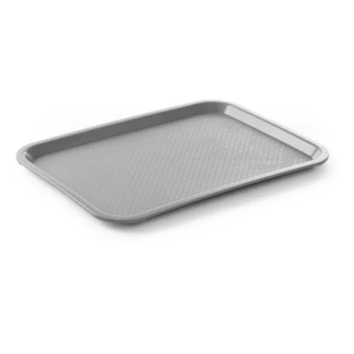 Imagen de HENDI Bandeja de Servicio, Mediana, Rectangular, Multiusos, resiste hasta 80C, para Servir Comida rápida, Bebidas, Fast Food, Cocina, 305x415x(H) 20mm, Gris, Polipropileno