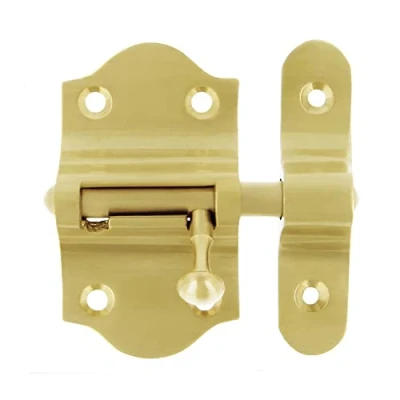 Imagen de Amig Pasador De Sobreponer para Puertas Mod.720 30 x 53 mm Pestillo Seguridad Cierre Horizontal Latón con Acabado Dorado Mate Incluye Tirafondos