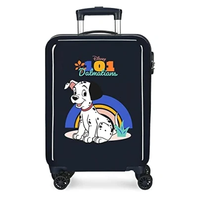 Imagen de Disney 101 Dalmatas Maleta de cabina Azul 38x55x20 cms Rígida ABS Cierre combinación lateral 34L 2 kgs 4 Ruedas dobles