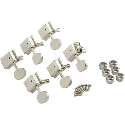 Imagen de Fender Máquina de afinación para guitarras Stratocaster y Telecaster, 6 unidades, cromo