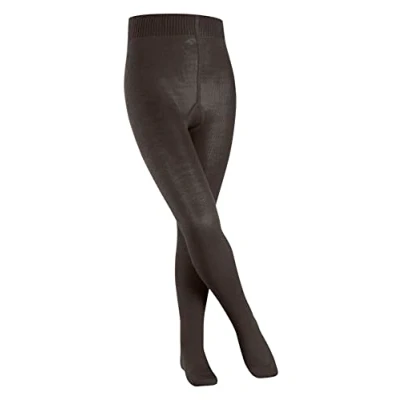 Imagen de Falke Comfort Wool K TI Lana Algodón Gruesa Unicolor 1 Pieza, Pantimedias Unisex Niños, Marrón (Dark Brown 5230), 152 164