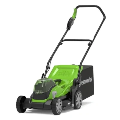Imagen de Greenworks G24X2LM36 Cortacésped de Batería para Céspedes Hasta 420 m², Ancho Corte 36 cm, Bolsa 40L SIN Dos 2 x 24V (Equivalente a 48V) y Cargador, Garantía 3 Años