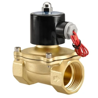 Imagen de Heschen válvula solenoide eléctrica de latón, 2W 320 32, PT 1 1/4&#039;&#039;, AC220V, aire agua acción directa, reemplazo normalmente cerrada