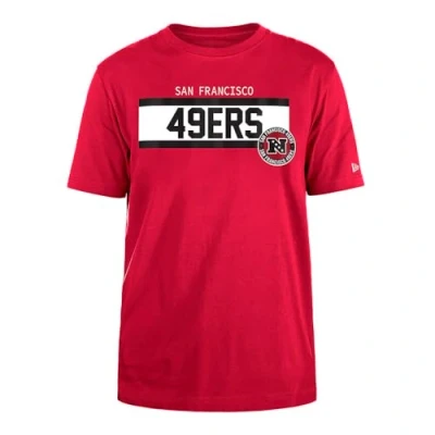Imagen de SAN FRANCISCO 49ERS New Era Cap NFL Camiseta Regular de Tinta Alta Densidad Serigrafiada Frontal gráfico Original del Equipo, Color Unisex Rojo