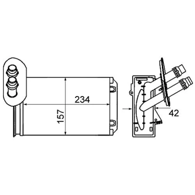 Imagen de MAHLE ORIGINAL AH 20 000S Radiador de Calefaccion VOLKSWAGEN: Golf 4, New Beetle Hatchback, Jetta 3, SEAT: Leon I Toledo 2 Limousine