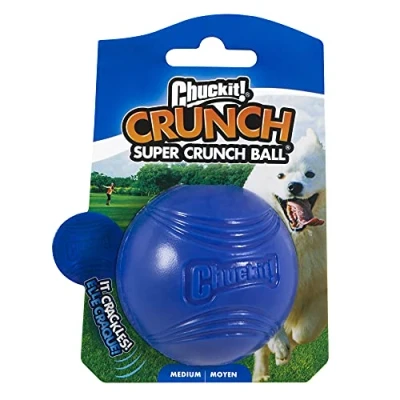 Imagen de Chuckit! Super Crunch Ball Pelota de Rastreo para Perros Rompedora Resistente Patentada Compatible con los lanzadores Tamaño Mediano 6,5 cm diámetro