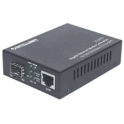 Imagen de Intellinet 510493 1000mbit/s Multi mode,single mode Negro Convertidor De Medio Red