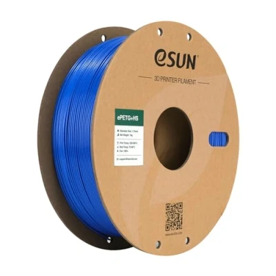 Imagen de eSUN PETG Filamento 1.75mm, ePETG+HS de Alta Velocidad, Precisión Dimensional +/ 0.05mm, Carrete 1KG (2.2 LBS) para Impresión 3D Rápida,Azul Sólido