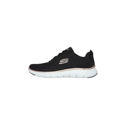Imagen de Skechers Flex Appeal 5.0, Zapatillas de Deporte Mujer, Malla Negra con Ribete Oro Rosa, 35.5 EU