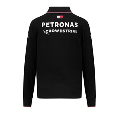 Imagen de Mercedes AMG Petronas Formula One Team Polo de Punto Manga Larga del Equipo 2023 Negro Talla: XL